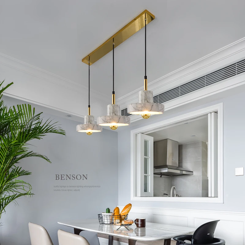 آخر-الحديثة الفن مصباح معلق مصمم لإضاءة المطاعم الشمال بسيطة طاولة طعام السرير السرير ثلاثة قضبان مدورة كوزموس قلادة أضواء