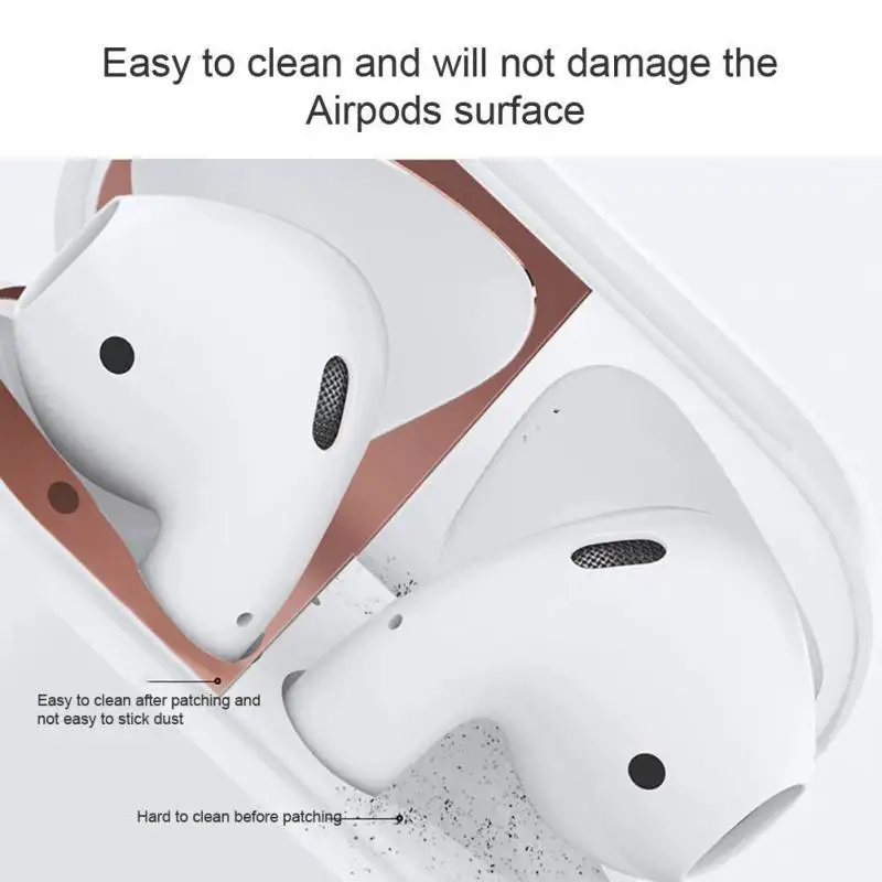 Metal Dust Guard for Apple Airpods Case Shell Skin
