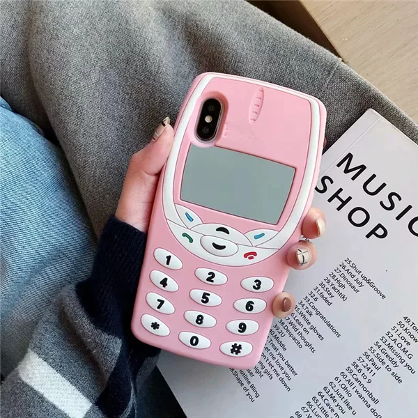 Мягкая силиконовая задняя крышка с 3D рисунком милого кота Ститч Минни для iPhone 6 6s X XR Xs Max 7 8 Plus, чехлы для телефонов Fundas Coque Capa - Цвет: Pink telephone