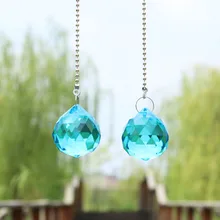 H& D набор из 2 хрустальных небесно-голубых шаров призмы потолочный вентилятор часть тянет Радуга солнцезащитный экран для окна висячие орнамент домашний сад Декор