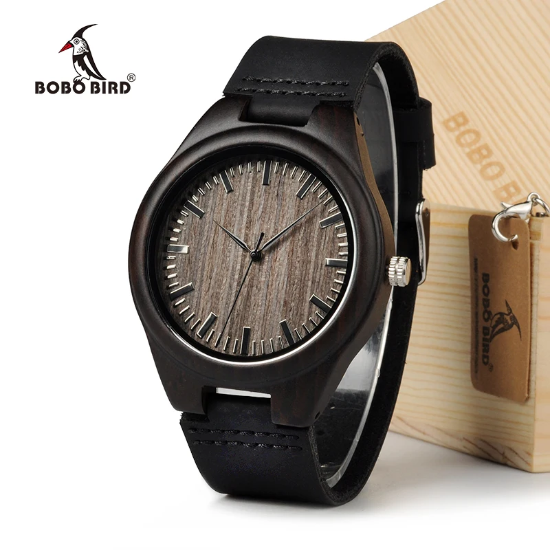 BOBOBIRD Ограниченная серия бамбуковые деревянные часы мужские роскошные брендовые дизайнерские часы с кожаным ремешком кварцевые часы для мужчин в подарочной коробке