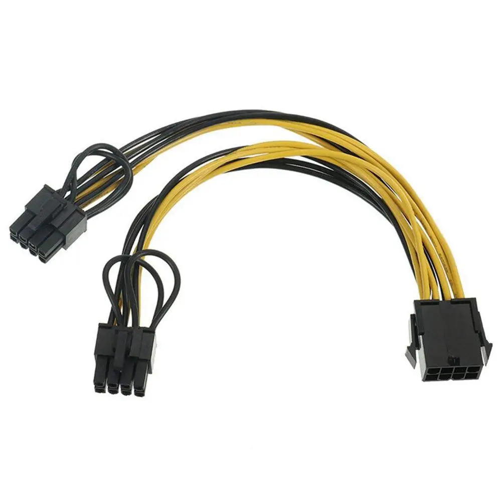 8pin وحدة المعالجة المركزية إلى الصور الفيديو بطاقة مزدوجة PCI-E 8Pin (6Pin + 2Pin) الطاقة كابل إمداد الطاقة ، الفاصل PCI اكسبرس الصور موصل بطاقات PC P