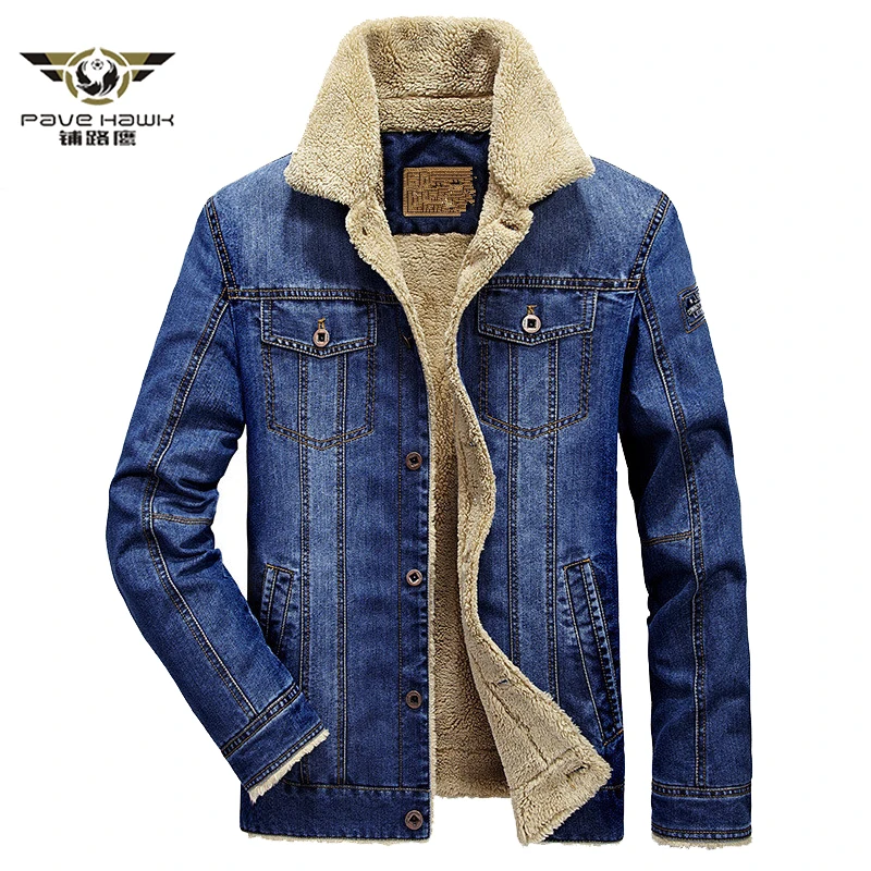 

Denim Jacket Men Winter Wool Liner Warm Men Thick Fleece Jackets Brand Outwear Jeans Coats Male Cowboy Jacket Plus Size 6XL