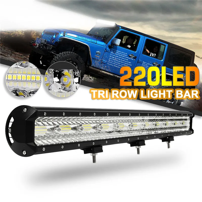 

660W 6000K Car Off Road LED Light Bars 32Inch 220LED Flood Spot Combo Lamp DC 10-30V