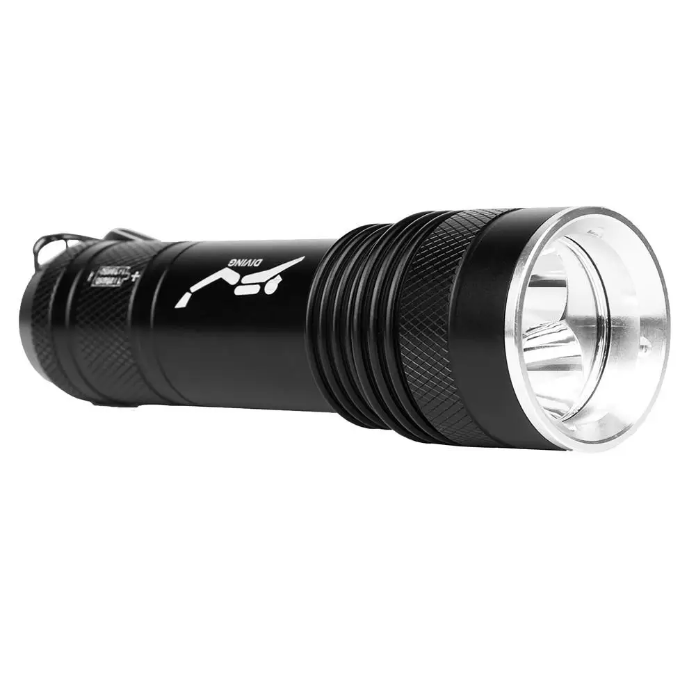 

Professional Underwater Diving Flashlight 1000Lm T6 LED Dive Torch Lighting Dual Light Sources Waterproof Portable Lantern