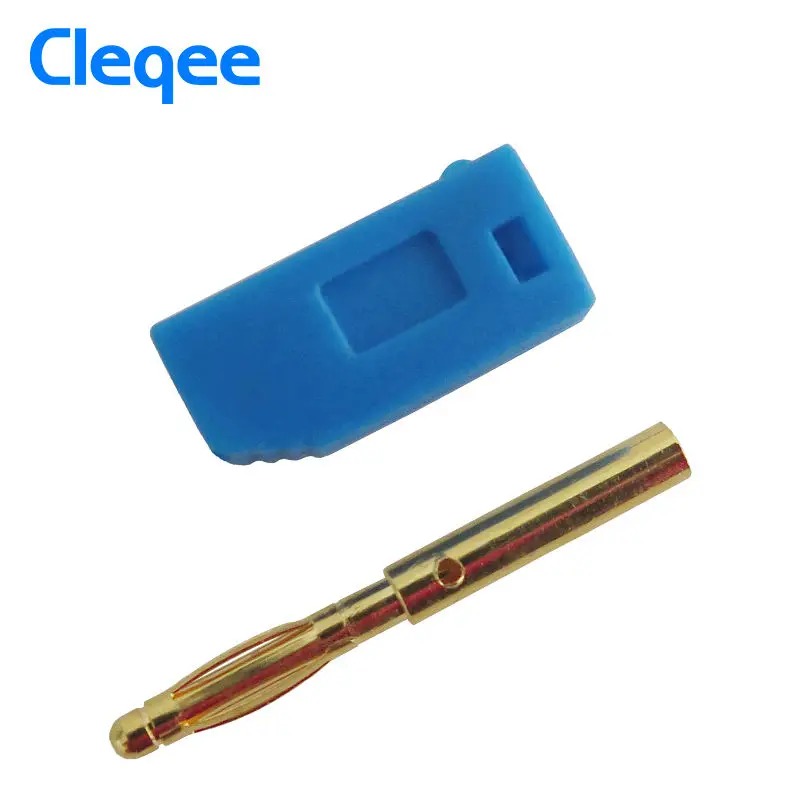 Cleqee P3012 10 шт. 2 мм банановый штекер Джек позолоченный медный Штабелируемый