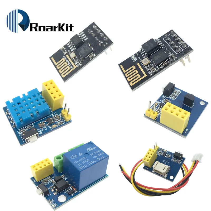 ESP8266 ESP-01S 5 в WiFi релейный модуль датчик температуры DS18B20 DHT11 WS2812 RGB светодиодный переключатель дистанционного управления для Arduino DIY KIT