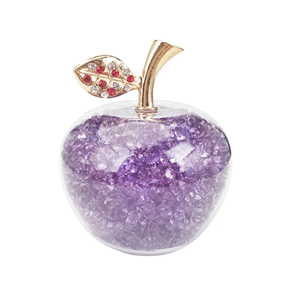 

60mm 1pieces Clear Crystal Diamond Apple For Home Decoration