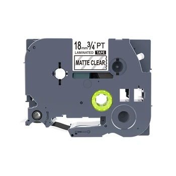 

3 PCS For Brother TZ2-M41 Label Tape 18mm Black on Matte Clear Laminated Label Tapes For P-touch Label Machine