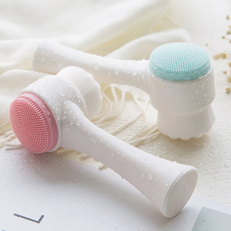 

MeClovor 3D Soft Double Side Silicone Facial Cleanser Face Foot Skin Massager Deep Cleaning Skin Care Tools