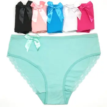 

Lot of 60 2XL 3XL 4XL Bowknot High Rise Lady Short Brief Plain Spandex Cotton Mama Size Panties Women Underwear Pants Wholesale