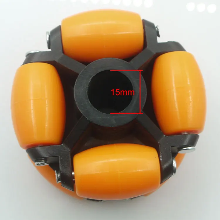 70 мм двухслойный s пластик Omniwheel конвейер робот колесо всенаправленный двухслойный подшипник роликовый ролик - Цвет: Round bore