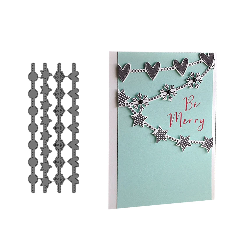 

Confetti Garland Borders New Design Craft Metal Cutting Dies Scrapbooking Album DIY Paper Card Craft Embossing Die