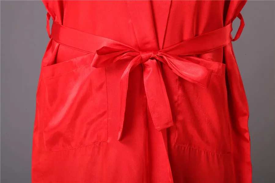 Плюс Размеры XXXL Красный Для мужчин дракон халат Китайский Мужской сатин ночное халат традиционной вышивки кимоно юката Ванна платье MR010