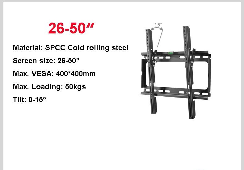 26-5" настенный наклон Крепления для телевизоров