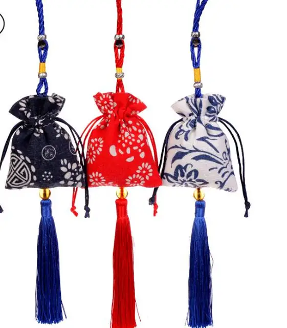 30pcs Vintage Dragon Boat Festival scented sachet perfume bag car hang