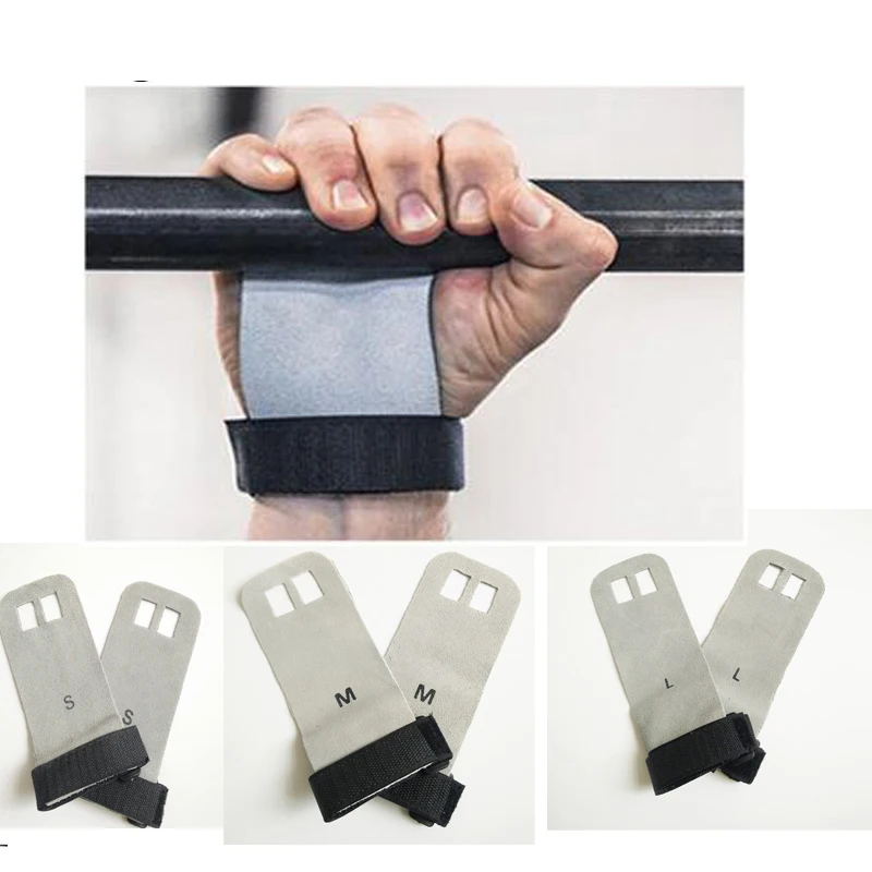 Leather Pull up glove/Palms Protecters Hand Guards grip/ Gym Training Crossfit Weight Lifting