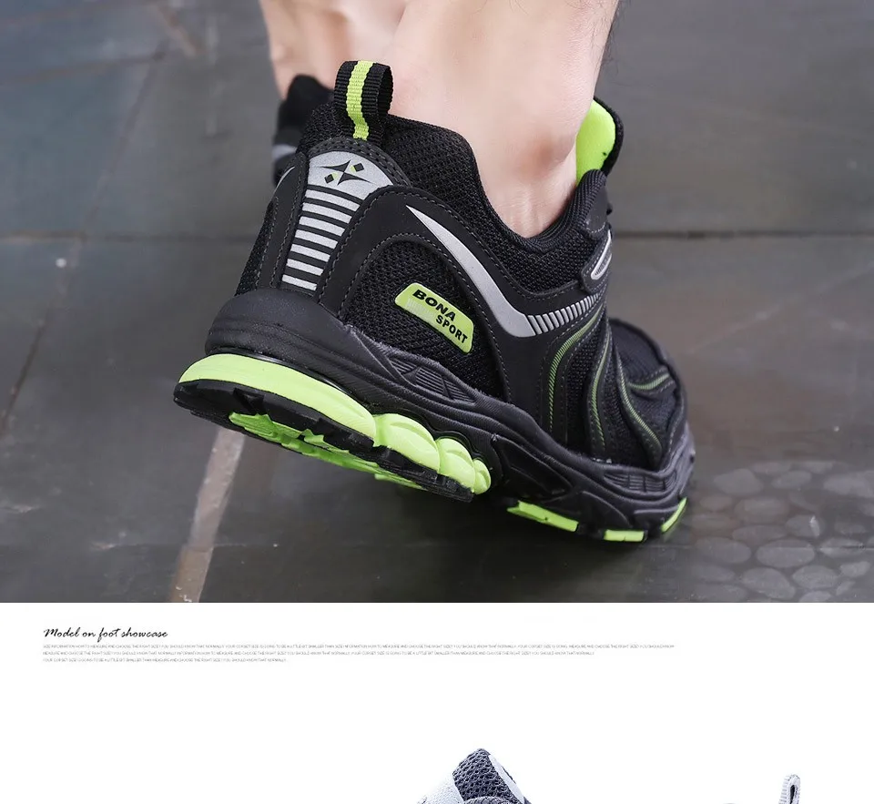 BONA New Arrival Hot Style Men Running Shoes Lace Up Breathable Comfortable Sneakers Outdoor Walking Footwear Men Free Shipping
