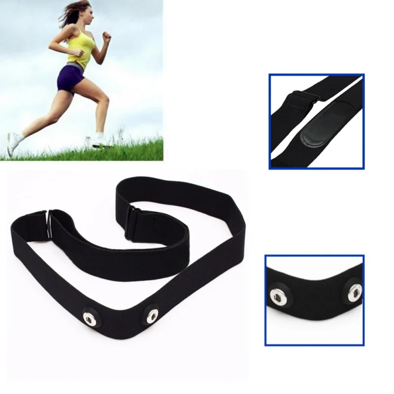 Outdoor Elastic Chest Mount Belt Strap Bands Adjustable Sport Heart Rate Monitor Fitness Equipment For Body Building