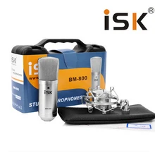Продвижение ISK bm-800 профессиональной записи микрофон конденсаторный микрофон для студии и вещания с чехлом