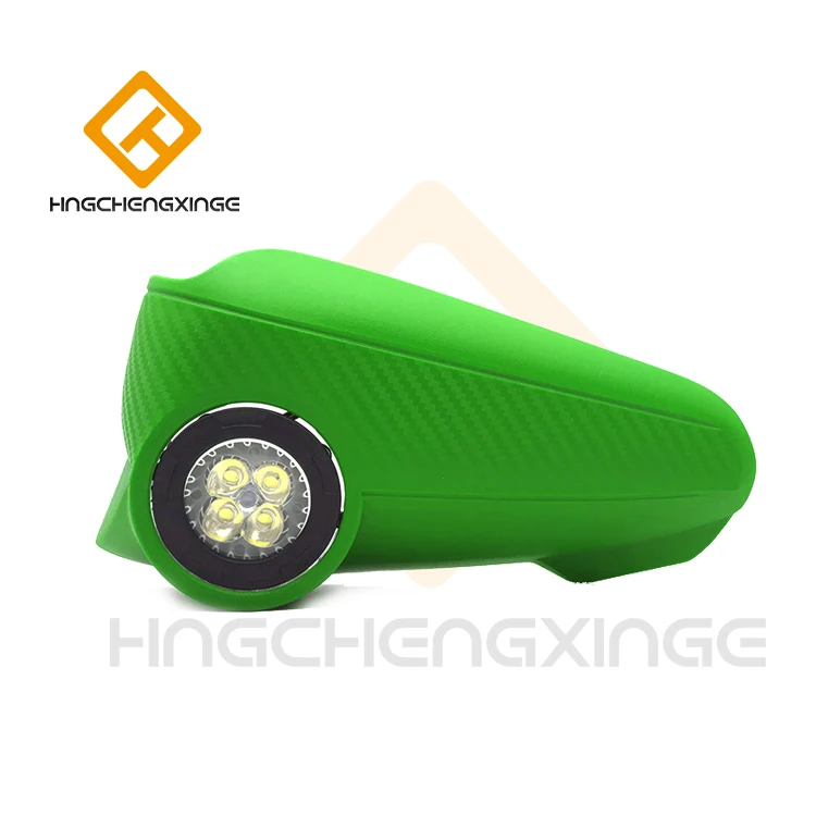 Мотоцикл 22 мм светодиодный руль мотокросса ручка охранники Handguard падающие защитные устройства для рук - Цвет: hs- green