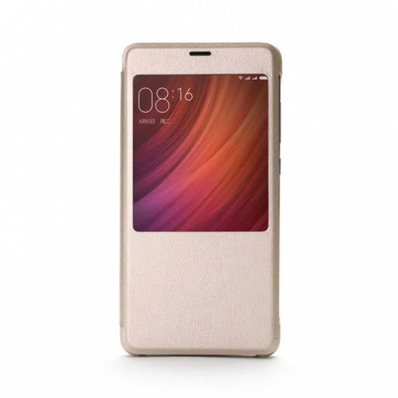 Для Xiaomi Redmi Pro 5,5 дюймов PC+ PU Smartwake флип чехол для Xiaomi Redmi Pro мобильный телефон Розничная коробка - Цвет: Золотой