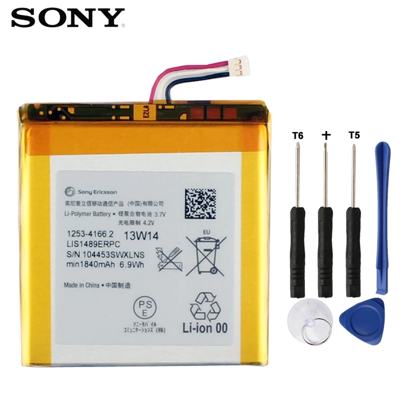 

Original SONY Battery For Sony LT26 LT26w Xperia acro HD SO-03D LIS1489ERPC Genuine Replacement Phone Battery With Tools 1840mAh