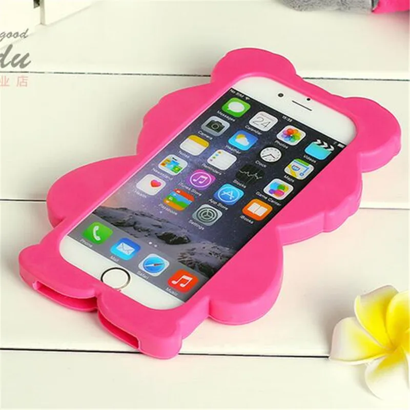 For iphone 5 5s SE 6 6s Plus Case 3D Silicon Owl bear Strawberry bear Cartoon Soft Phone Cover for iphone 6 6S 7 Plus 8