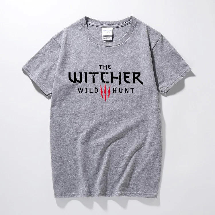 The Witcher 3 T Shirt Summer Men Women Cotton Short Sleeve the witcher t-shirt Geralt de Riv Men Clothing Tops Tee