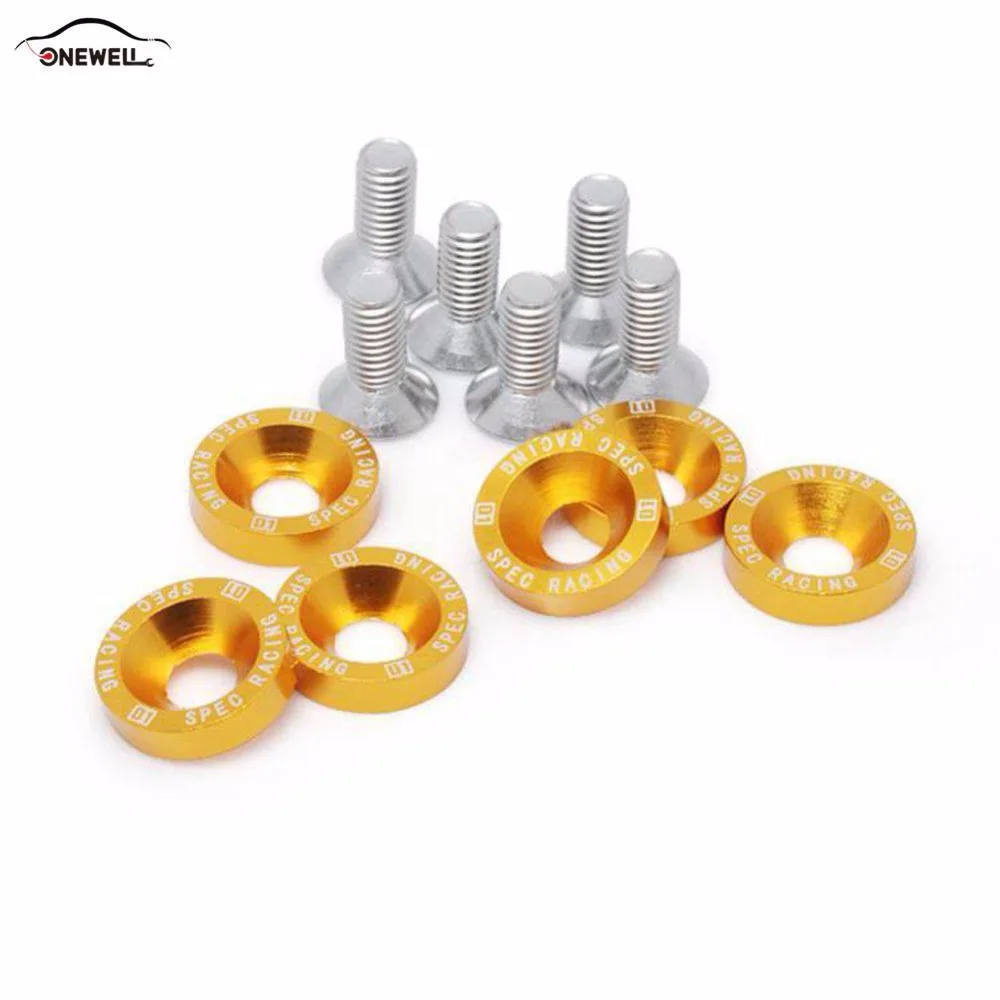 

10pcs 7 Color JDM Car Modification M6 Washer Screw Hex Fasteners Fender Washer Bumper New