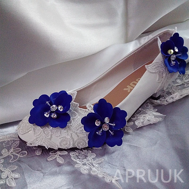 royal blue flower girl shoes