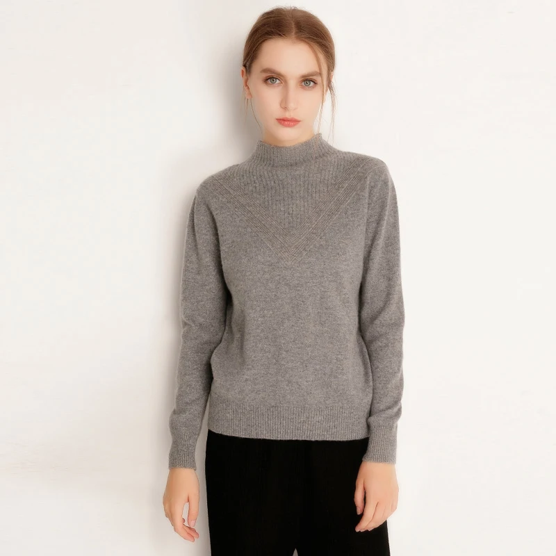 ZEHANGSEA-New Winter Quality Sweater Women's Short Round Collar Solid Color Simple Warm Large Size Casual Comfort Soft Sweater