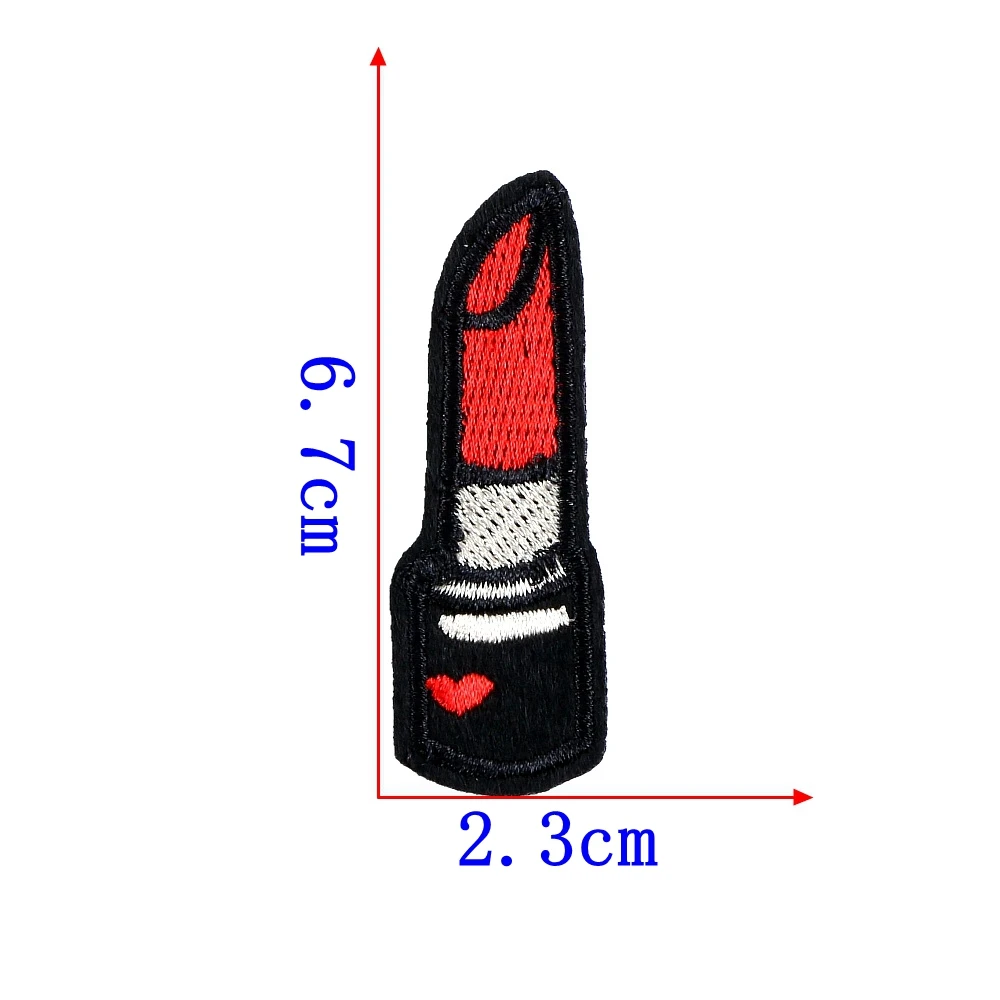 1 шт./лот брендовые вышитые патчи сердце Корона губная помада блесток патчи железная эмблема на ткани пришить на одежду Аппликация DIY стикер