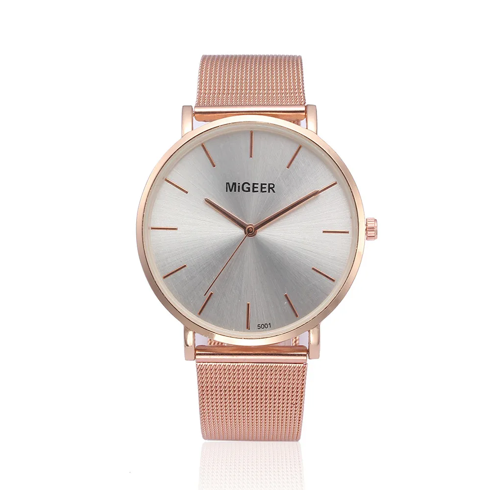 Watches Men Women Rosegold Wristwatches 2018 Female Dial Clock Quartz