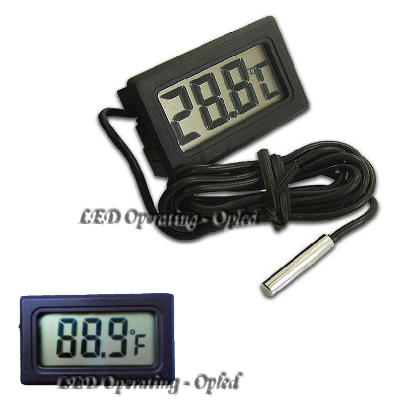 

Wired Digital Thermometer for Fish Tank Aquarium, C or F Temperature Measure Sensor Wired Thermometer for choice C & F