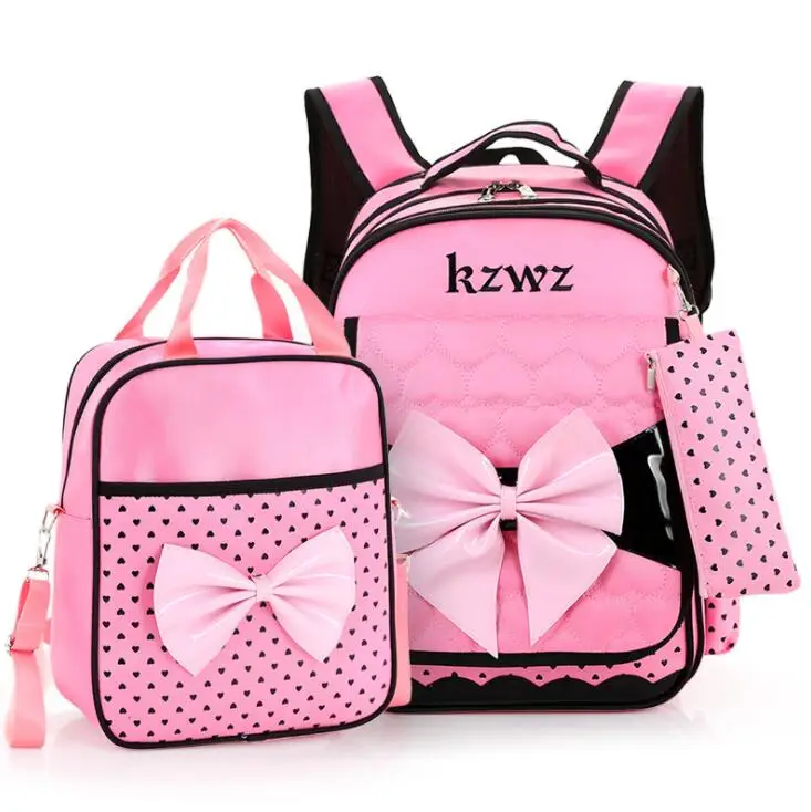 

Brand School Backpack For Girls Cute Bow backpacks Children Schoolbags Kids Bookbags Suit satchel rucksack mochila