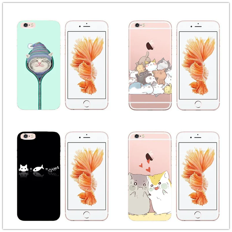 

Iphone Pouch Special Offer X 7 8 Plus 6 6s 5 5s Se Soft Tpu Cotton Back Cover Fashion Cute for Cat Claws Painted Case