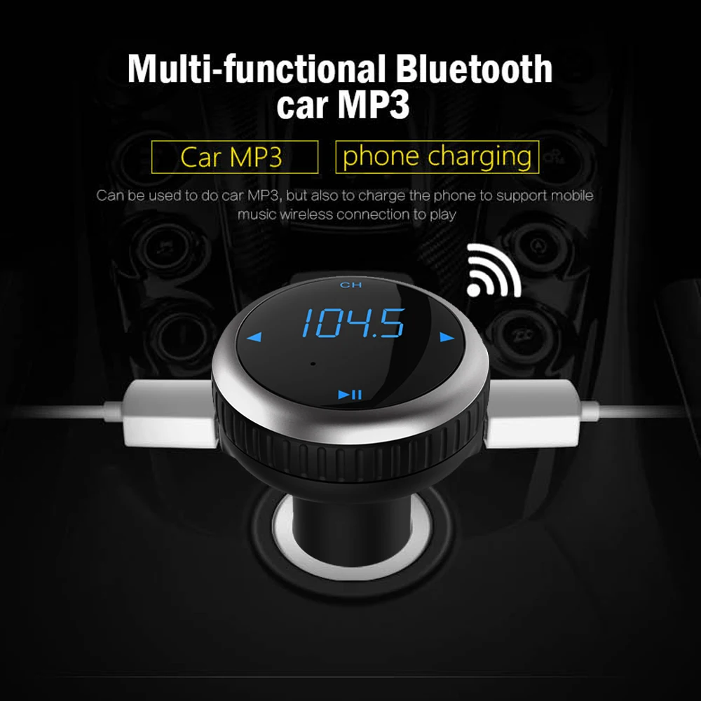 Автомобильный MP3 Bluetooth fm-передатчик Handsfree Bluetooth автомобильный комплект модулятор Carkit двойной USB светодиодный дисплей U диск для Iphone7 samsung