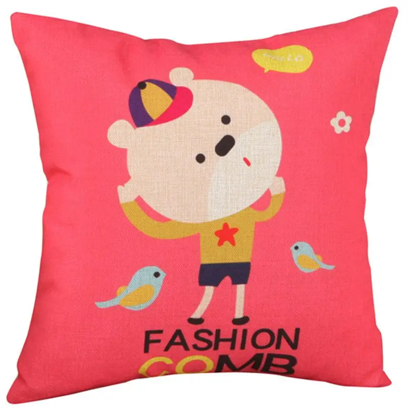 Cute Cartoon Animal Fox Giraffe Bear Pattern Decorative Pillowcase Cushion Cover Pillow Case For Car Funda De Almohada | Дом и сад