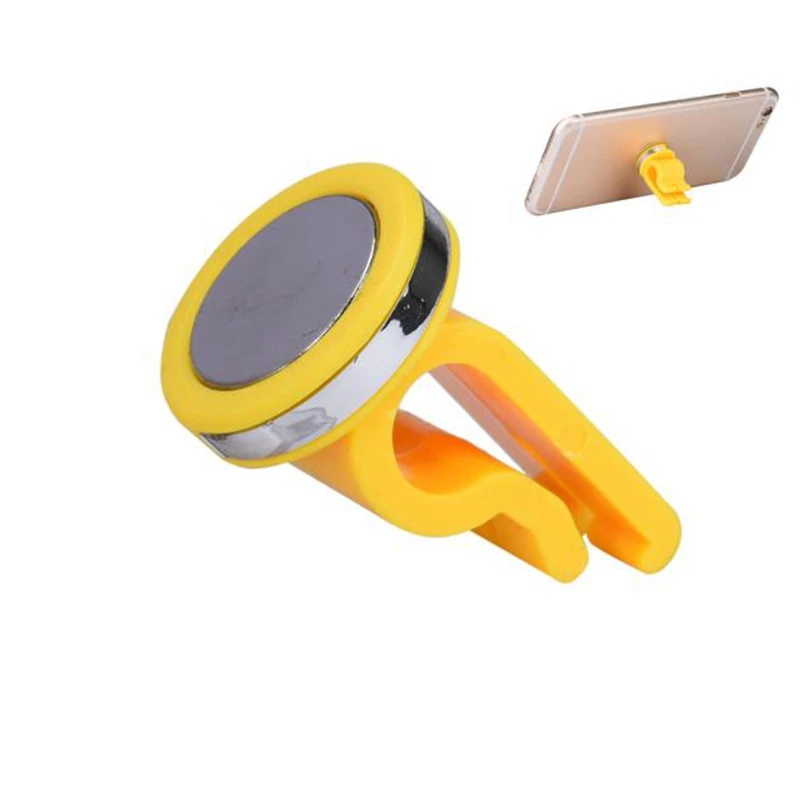 Универсальный автомобильный держатель магнитный автомобильный держатель для мобильного телефона Магнитный держатель на вентиляционное отверстие автомобиля мини-держатель стенд# Y - Цвет: Yellow