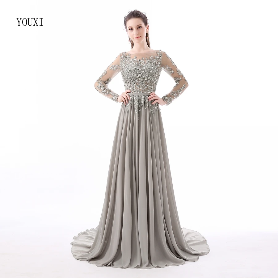 formal long sleeve gown