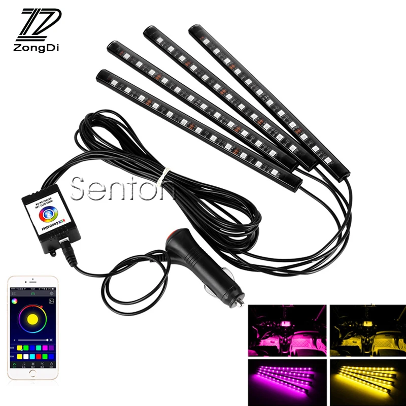 

ZD Car Atmosphere Neon Lamp Light For Skoda Octavia A5 A7 2 Fabia Yeti BMW E60 F30 X5 E53 Inifiniti For Android ios APP Control