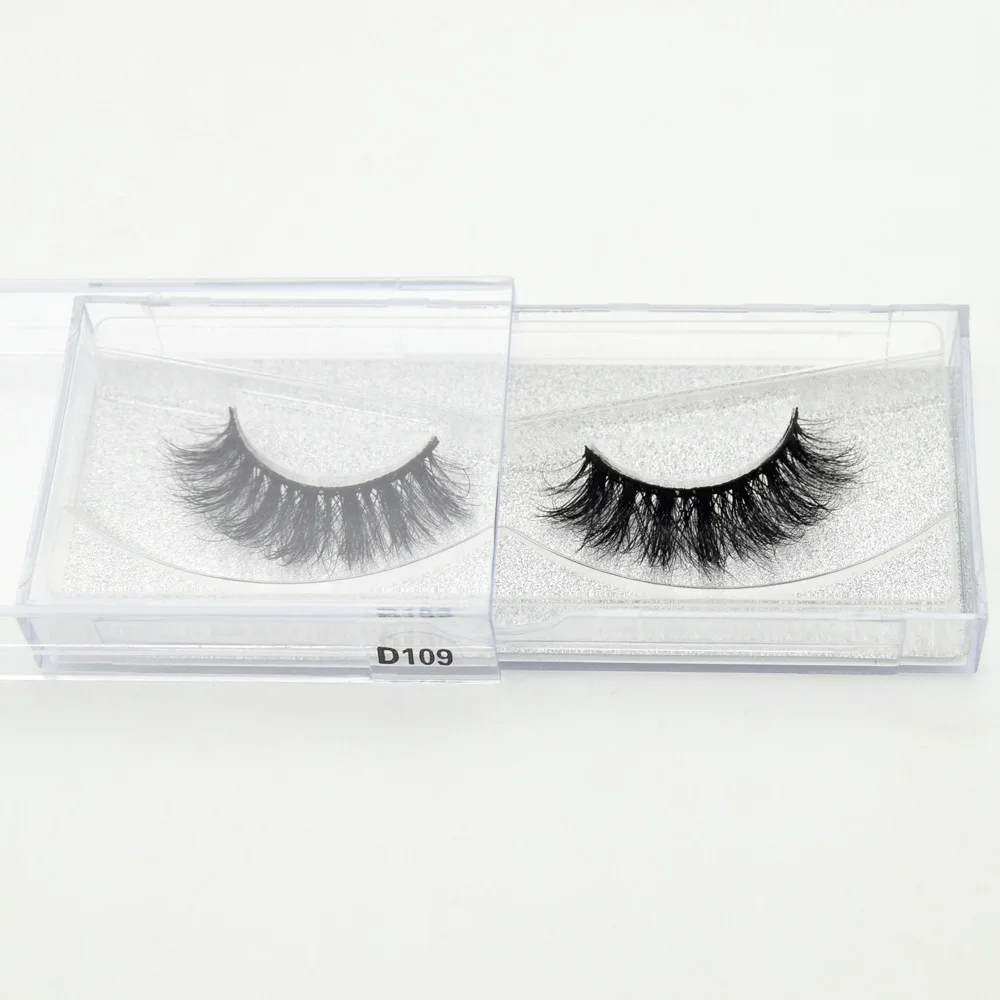 visofree 3D Real Mink Eye Lashes Thick Fake Eyelash Makeup Eye Lashes Handmade Glitter Packaging 1 Pair D113 - Длина: D109