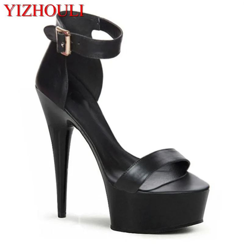 

15 cm pole dancing stiletto heels 6 inches star dress shoes fashion sexy nightclub women sandals