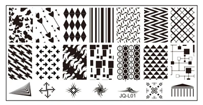 LCJ JQ-L серии 120*60 мм Размер штамп штамповка изображения Konad Пластина Печать ногтей шаблон DIY для ногтей штамповки пластин - Цвет: L01