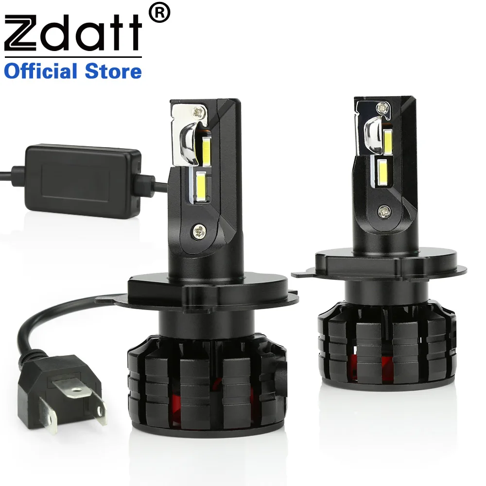 Zdatt H7 светодиодный фары H4 H1 H11 H8 H9 9005 9006 Автомобильные лампы 12000LM 100W 6000K 12V 24V авто HB3