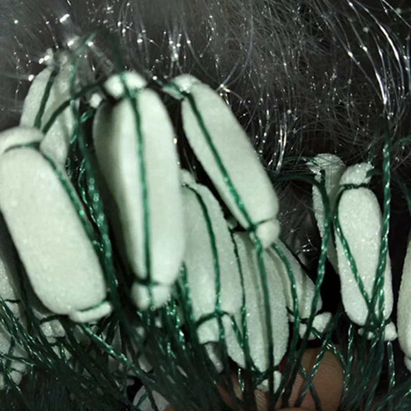 quality H1.2*L60M 3 layer 2.5cm mesh sink net gill net fish trap sticky fishing net  pesca outdoor  fishing network