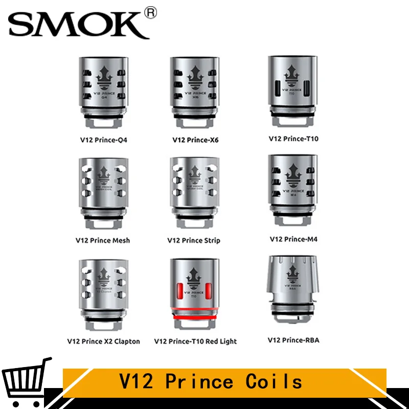 Оригинальный SMOK TFV12 катушка принца V12 Prince Q4 RBA X6 M4 T10 сетчатый ремешок Core подходит