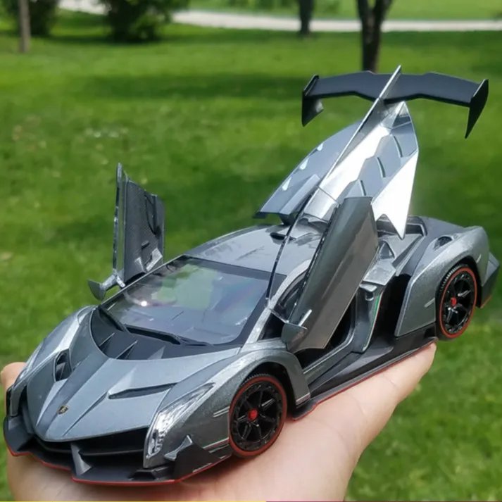 

Cool Die-Cast Alloy Static Car Models Metal Vehicles Toys for Children Luxury Sports Car Rambo Veneno Supercar 1:24 Auto gld3