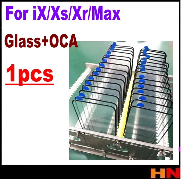 1 шт. для iPhone X IX XS XR Max glass + OCA вместе ЖК дисплей среднего ремонта Сенсорное стекло с